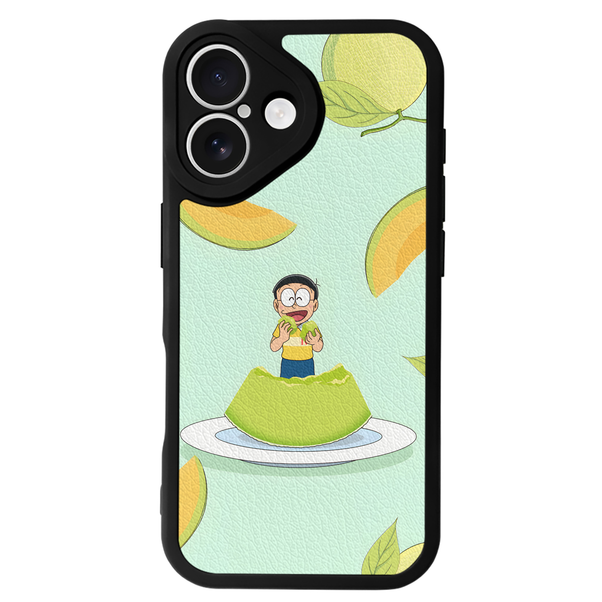 （画像用） ドラえもん Doraemon 【iPhone 16シリーズ対応】シリコンスマホケース（レザー調） 材質：シリコン
